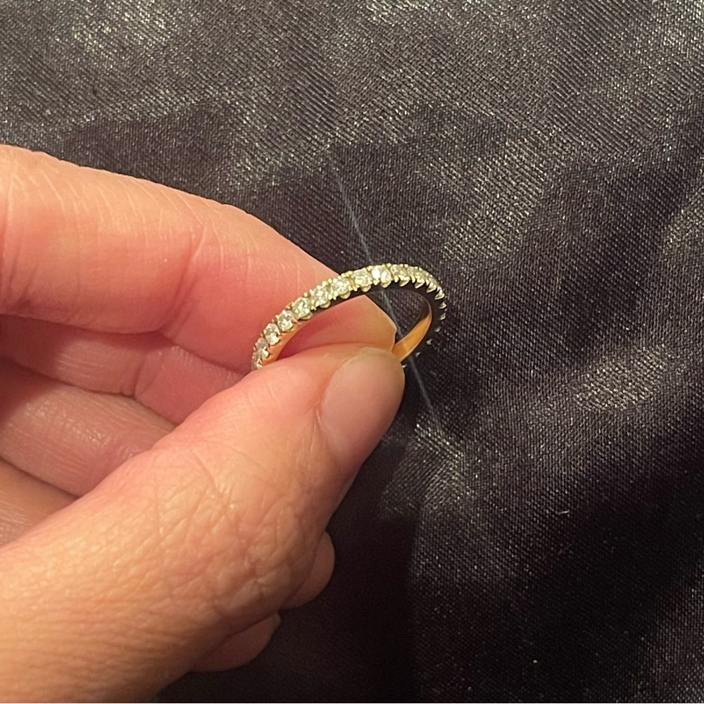 Elegant Gold Pavé Ring with Sparkling Stones